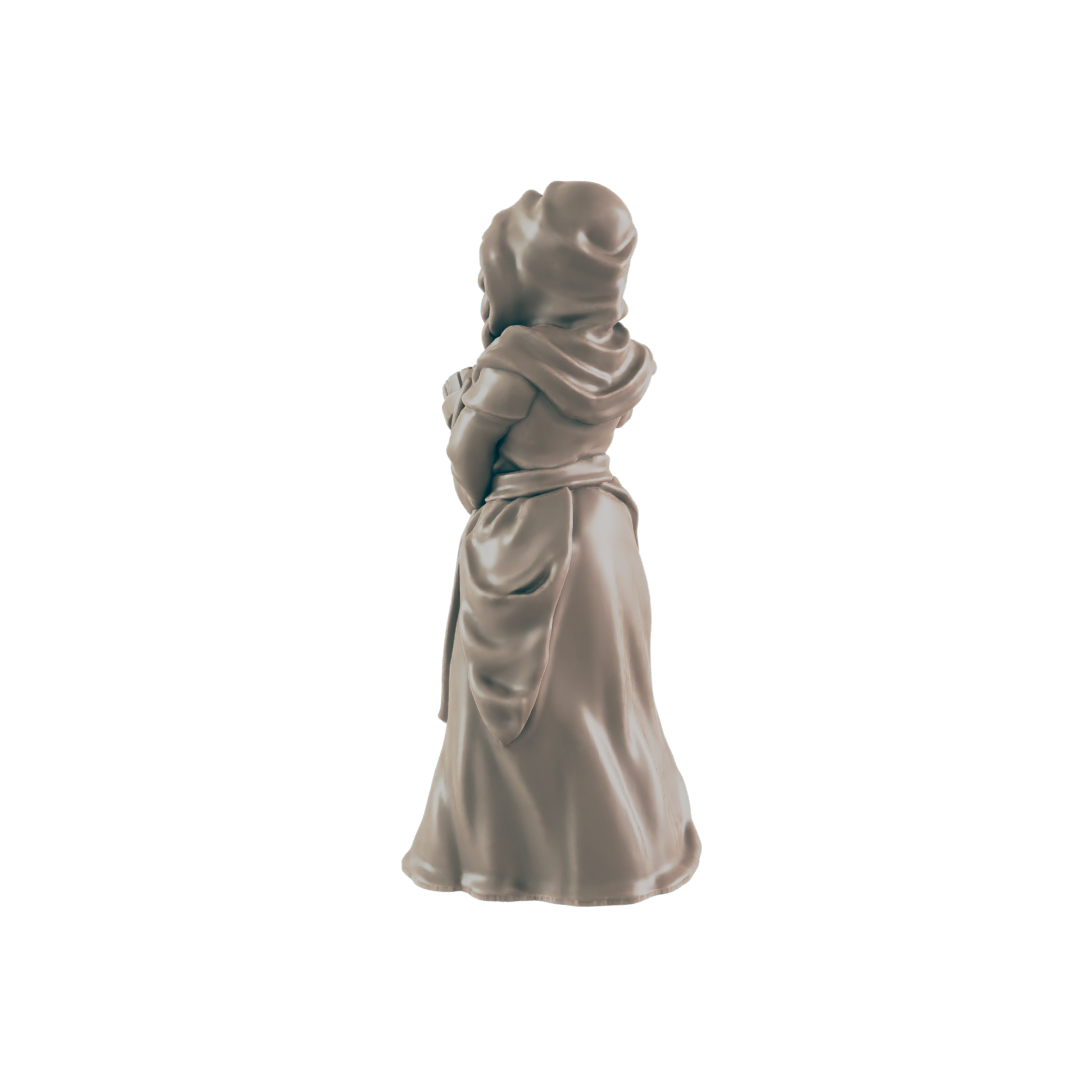 Human Mini | Chamber Maid | Female Townsfolk NPC Figure | DnD Wargaming Mini | RPG Character | 32mm Scale Model | for Dungeons and Dragons, Pathfinder, etc.