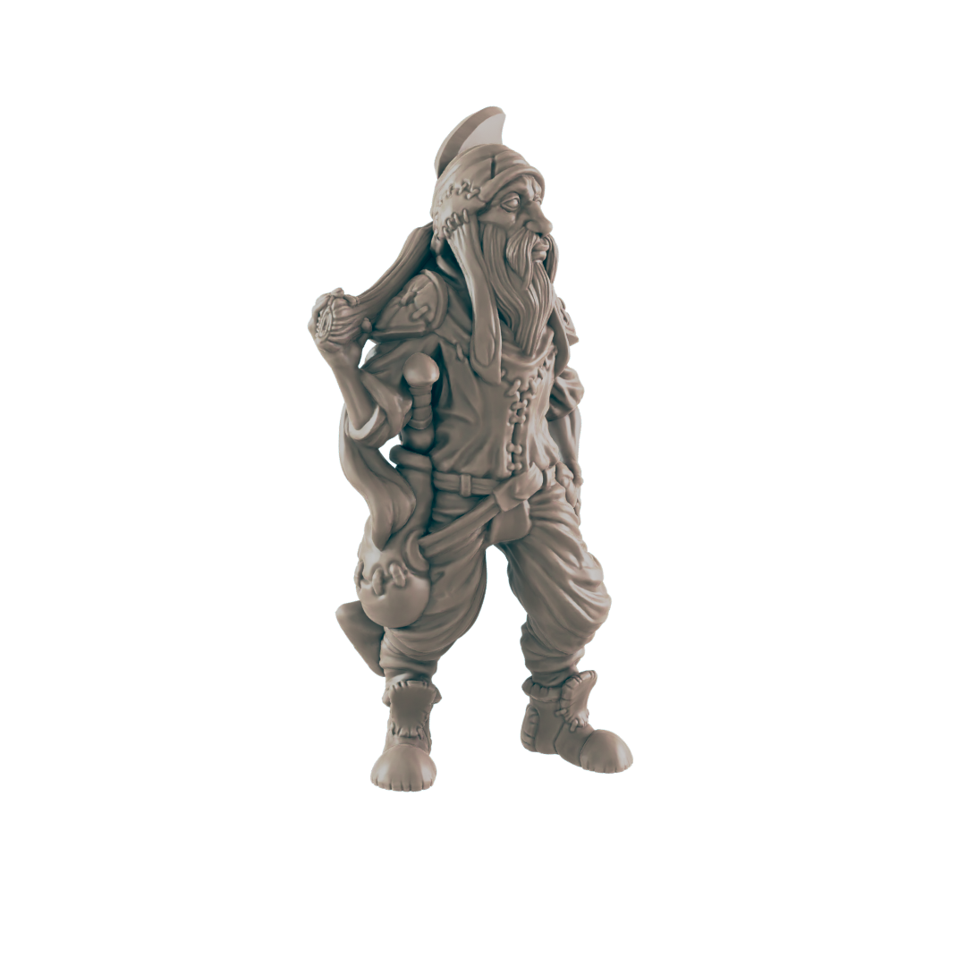 Human Woodsman Mini | Lumberjack w/ Axe | Dungeons and Dragons NPC Figure | Pathfinder DnD Wargaming RPG Character | 32mm Scale Model