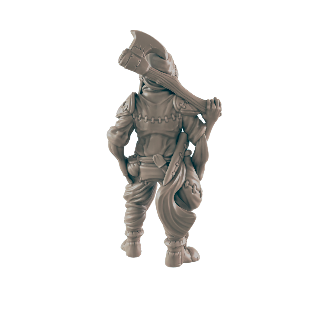 Human Woodsman Mini | Lumberjack w/ Axe | Dungeons and Dragons NPC Figure | Pathfinder DnD Wargaming RPG Character | 32mm Scale Model