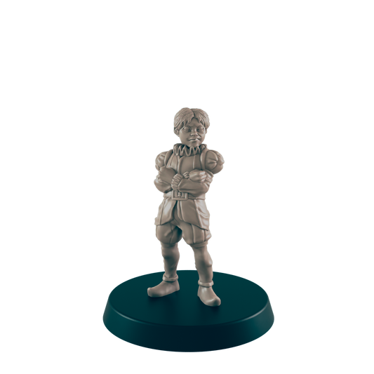 Human Mini | Child Prince Noble Royalty | Kid Male Townsfolk NPC Figure | DnD Wargaming Mini | RPG Character | 32mm Scale Model | for Dungeons and Dragons, Pathfinder, etc.
