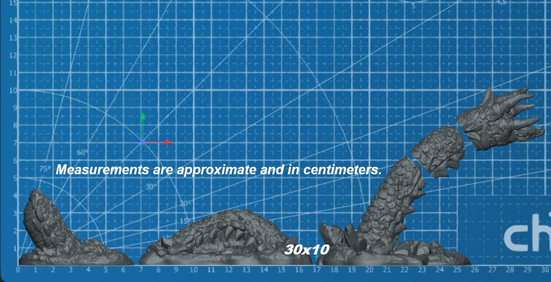 3 Piece Giant Desert Sandworm Mini Miniature Figure 28-32mm Tabletop Gaming