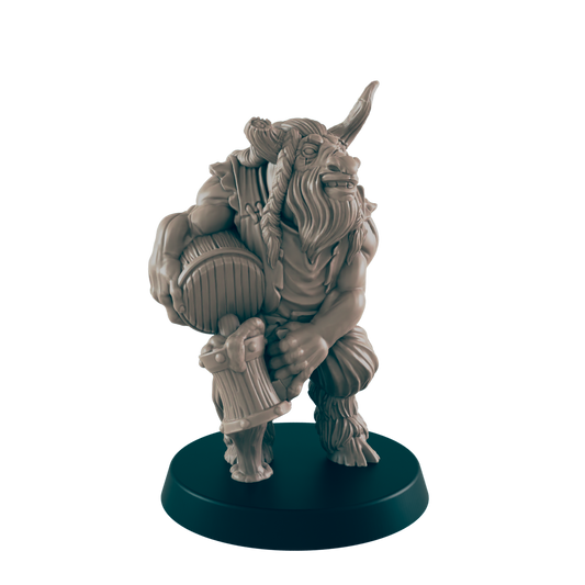 Minotaur Mini | Bartender | Male Monster Townsfolk NPC Figure | DnD Wargaming Mini | RPG Character | 32mm Scale Model | for Dungeons and Dragons, Pathfinder, etc.