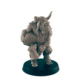 Minotaur Mini | Bartender | Male Monster Townsfolk NPC Figure | DnD Wargaming Mini | RPG Character | 32mm Scale Model | for Dungeons and Dragons, Pathfinder, etc.