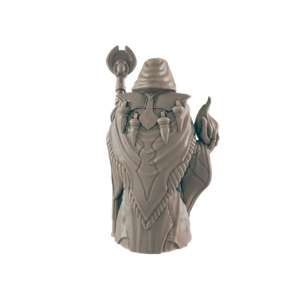 Retired Sorcerer Mini | Elderly Old Wizard | Dungeons and Dragons NPC Figure | Pathfinder DnD Wargaming RPG Character | 32mm Scale Model