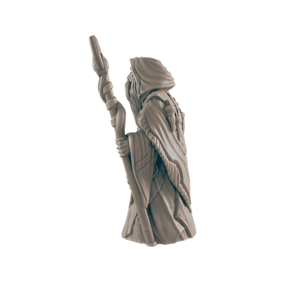 Retired Sorcerer Mini | Elderly Old Wizard | Dungeons and Dragons NPC Figure | Pathfinder DnD Wargaming RPG Character | 32mm Scale Model