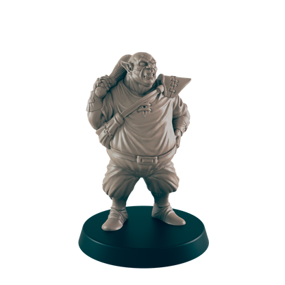Orc Mini | Bouncer Security Guard | Male Monster Townsfolk NPC Figure | DnD Wargaming Mini | RPG Character | 32mm Scale Model | for Dungeons and Dragons, Pathfinder, etc.