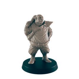 Orc Mini | Bouncer Security Guard | Male Monster Townsfolk NPC Figure | DnD Wargaming Mini | RPG Character | 32mm Scale Model | for Dungeons and Dragons, Pathfinder, etc.