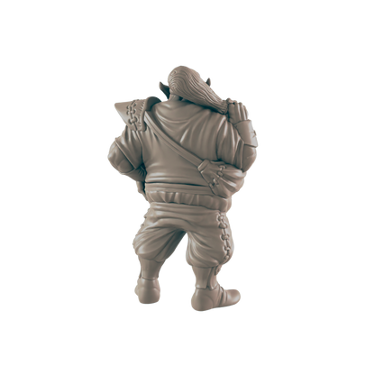 Orc Mini | Bouncer Security Guard | Male Monster Townsfolk NPC Figure | DnD Wargaming Mini | RPG Character | 32mm Scale Model | for Dungeons and Dragons, Pathfinder, etc.