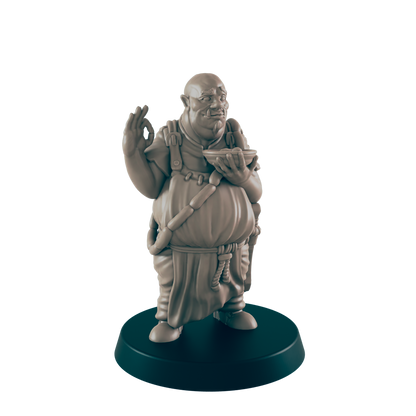 Half Orc Mini | Head Chef  | Male Monster Townsfolk NPC Figure | DnD Wargaming Mini | RPG Character | 32mm Scale Model | for Dungeons and Dragons, Pathfinder, etc.