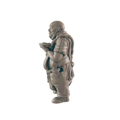 Half Orc Mini | Head Chef  | Male Monster Townsfolk NPC Figure | DnD Wargaming Mini | RPG Character | 32mm Scale Model | for Dungeons and Dragons, Pathfinder, etc.