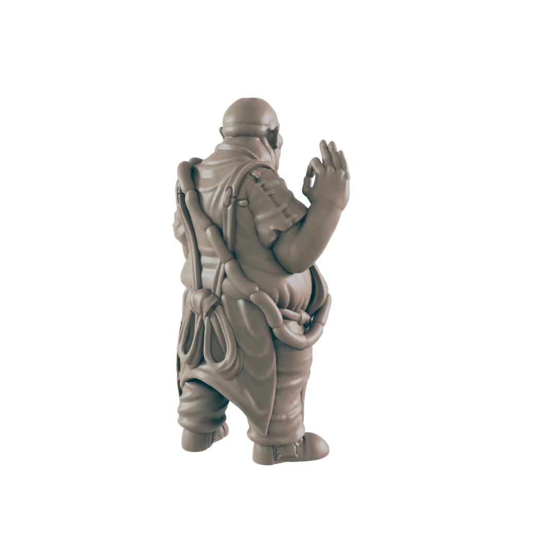 Half Orc Mini | Head Chef  | Male Monster Townsfolk NPC Figure | DnD Wargaming Mini | RPG Character | 32mm Scale Model | for Dungeons and Dragons, Pathfinder, etc.