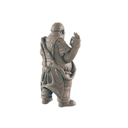 Half Orc Mini | Head Chef  | Male Monster Townsfolk NPC Figure | DnD Wargaming Mini | RPG Character | 32mm Scale Model | for Dungeons and Dragons, Pathfinder, etc.