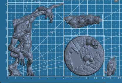 3pc Trolls set| Fantasy Creatures | Resin Minis Miniature Figures Scale Models | Dungeons & Dragons Pathfinder etc.