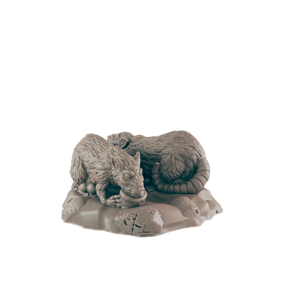 Rat Minis | Street Rodents Set | Dungeons and Dragons NPC Figure | Pathfinder DnD Wargaming RPG Character | 32mm Scale Model
