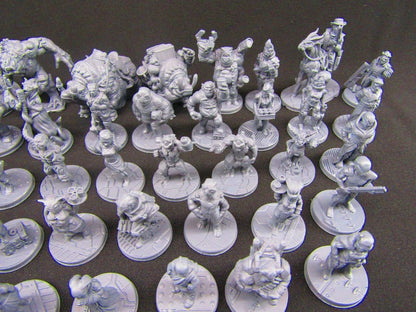 Sci Fi TTPRG 62pc Bulk Lot Mini Miniature Star Wars, Star Trek, Starfinder - Aliens, Robots, Humans, Mutants +