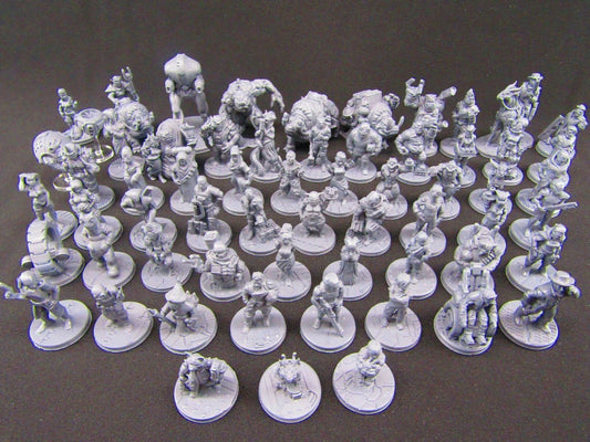 Sci Fi TTPRG 62pc Bulk Lot Mini Miniature Star Wars, Star Trek, Starfinder - Aliens, Robots, Humans, Mutants +