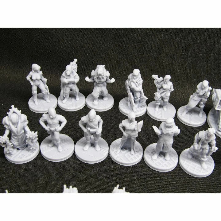 Sci Fi TTRPG 48pc Bulk Lot Mini Set Miniature Star Wars, Star Trek, Starfinder - Robots, Mutants, Humans, Droids & More