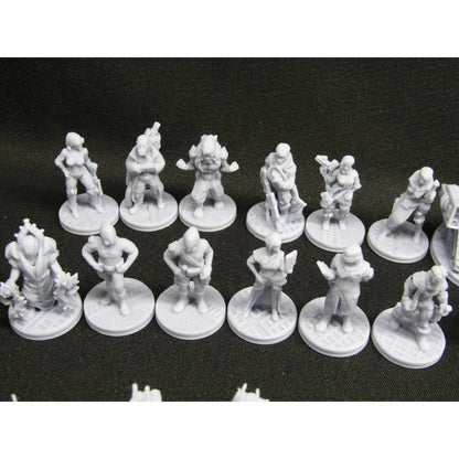 Sci Fi TTRPG 48pc Bulk Lot Mini Set Miniature Star Wars, Star Trek, Starfinder - Robots, Mutants, Humans, Droids & More