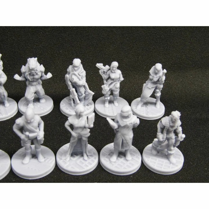 Sci Fi TTPRG 18pc Bulk Lot Mini Miniature Star Wars, Star Trek, Starfinder - Humans, Dwarves, Humanoids