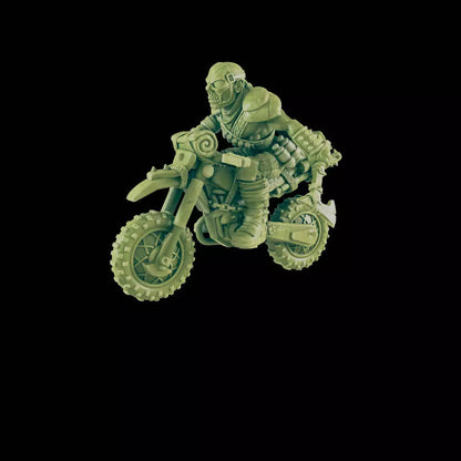 Dirt Biker w Mask | Post Apocalypse 32mm Miniature Figure | Wasteland Warfare