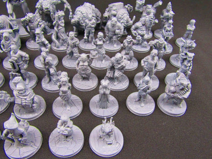 Sci Fi TTPRG 48pc Bulk Lot Mini Miniature Star Wars, Star Trek, Starfinder - Aliens & Robots, NPCs, Hostiles, PCs