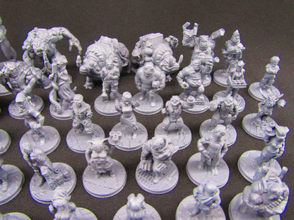 Sci Fi TTPRG 48pc Bulk Lot Mini Miniature Star Wars, Star Trek, Starfinder - Aliens & Robots, NPCs, Hostiles, PCs