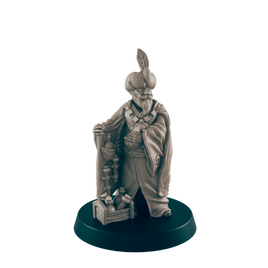 Human Mini | Snake Oil Salesman / Alchemist | Male Townsfolk NPC Figure | DnD Wargaming Mini | RPG Character | 32mm Scale Model | for Dungeons and Dragons, Pathfinder, etc.