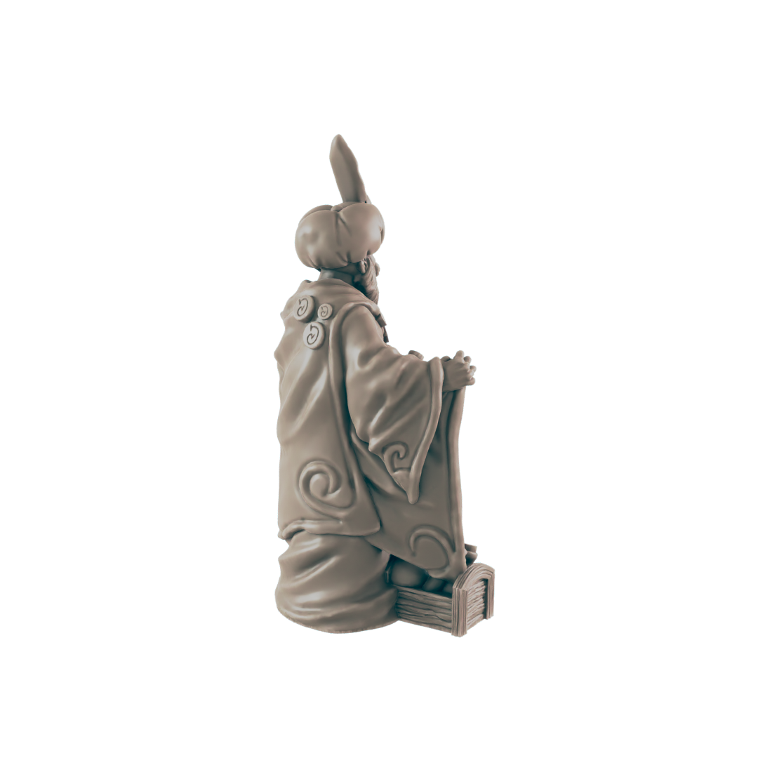 Human Mini | Snake Oil Salesman / Alchemist | Male Townsfolk NPC Figure | DnD Wargaming Mini | RPG Character | 32mm Scale Model | for Dungeons and Dragons, Pathfinder, etc.