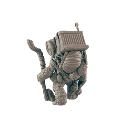 Turtlefolk Mini | Traveliing Merchant | Male Townsfolk NPC Figure | DnD Wargaming Mini | RPG Character | 32mm Scale Model | for Dungeons and Dragons, Pathfinder, etc.