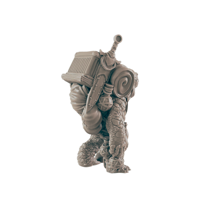 Turtlefolk Mini | Traveliing Merchant | Male Townsfolk NPC Figure | DnD Wargaming Mini | RPG Character | 32mm Scale Model | for Dungeons and Dragons, Pathfinder, etc.