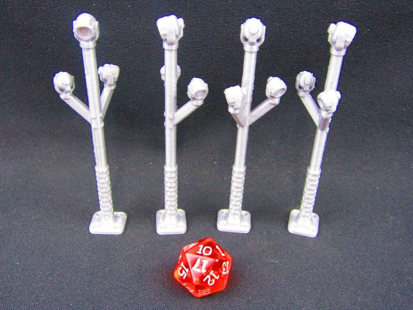 4pc Spot Lights Obastacle Set Scenery Scatter Terrain 3D Printed Model SciFi