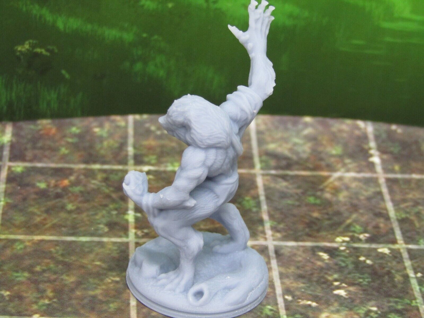 Scowling Werewolf Miniature Mini 3D Printed Resin Model RPG Tabletop Gaming D&D