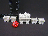 
              5pc Mine Carts Scatter Terrain Scenery 3D Printed Mini Miniature Model 28/32mm
            