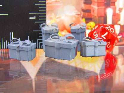 5x Christmas Presents Gifts Scatter Terrain Scenery Tabletop Gaming Mini