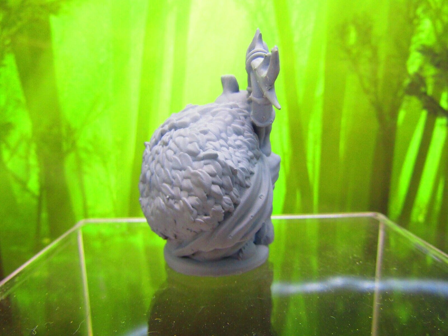 Druid Hermit Dwarf w/ Chicken for a Hat Mini Miniature 3D Printed Model 28/32mm
