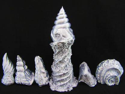 Sea Shell Village & Sea Tower Scatter Terrain Scenery 3D Printed Mini Miniature