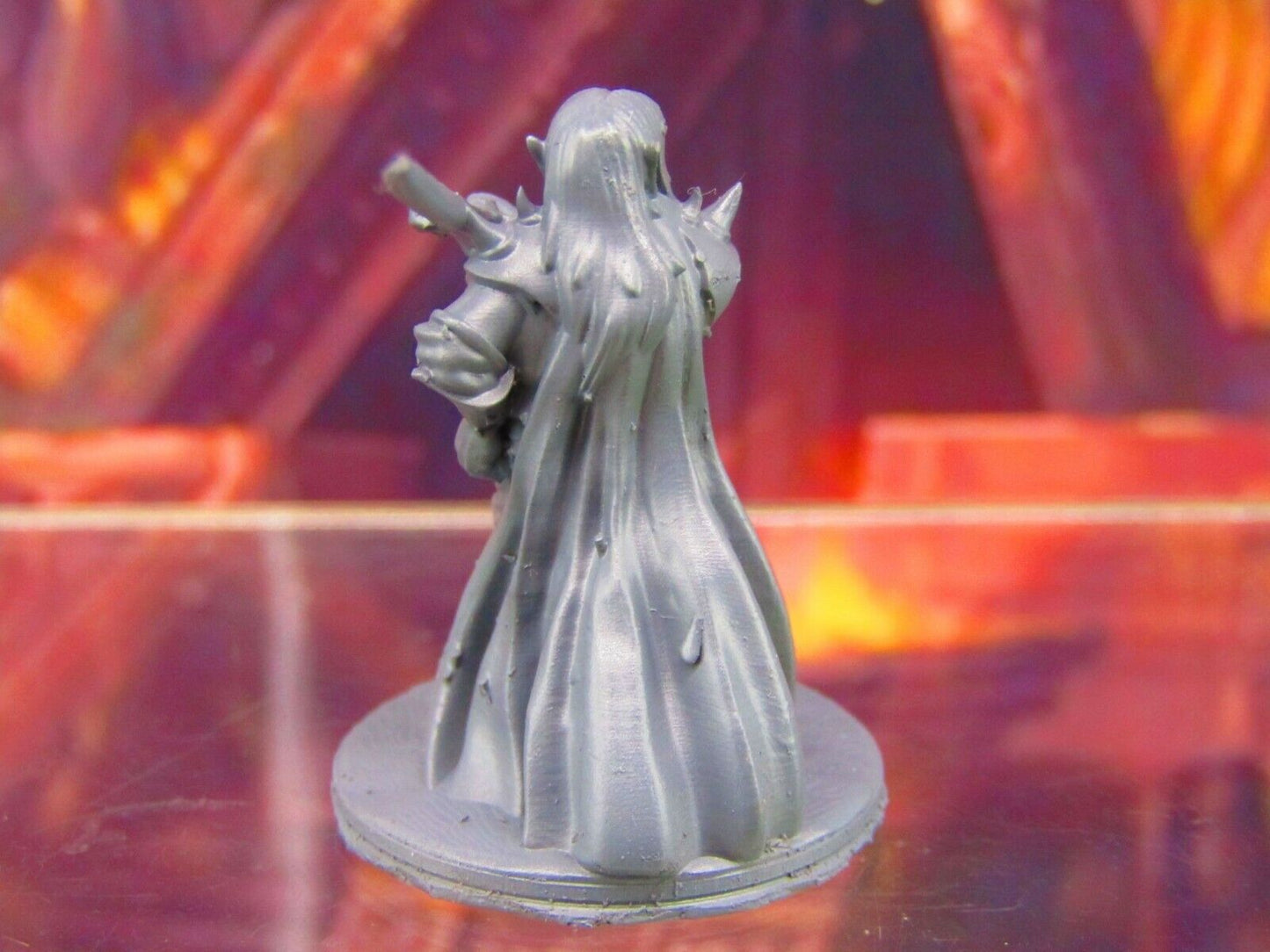 Dark Elf Male Caped Warrior Mini Miniature Figure 3D Printed Model 28/32mm Scale
