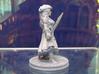 
              Human Pirate Female Captain Mini Miniature Figure 3D Printed Model 28/32mm Scale
            