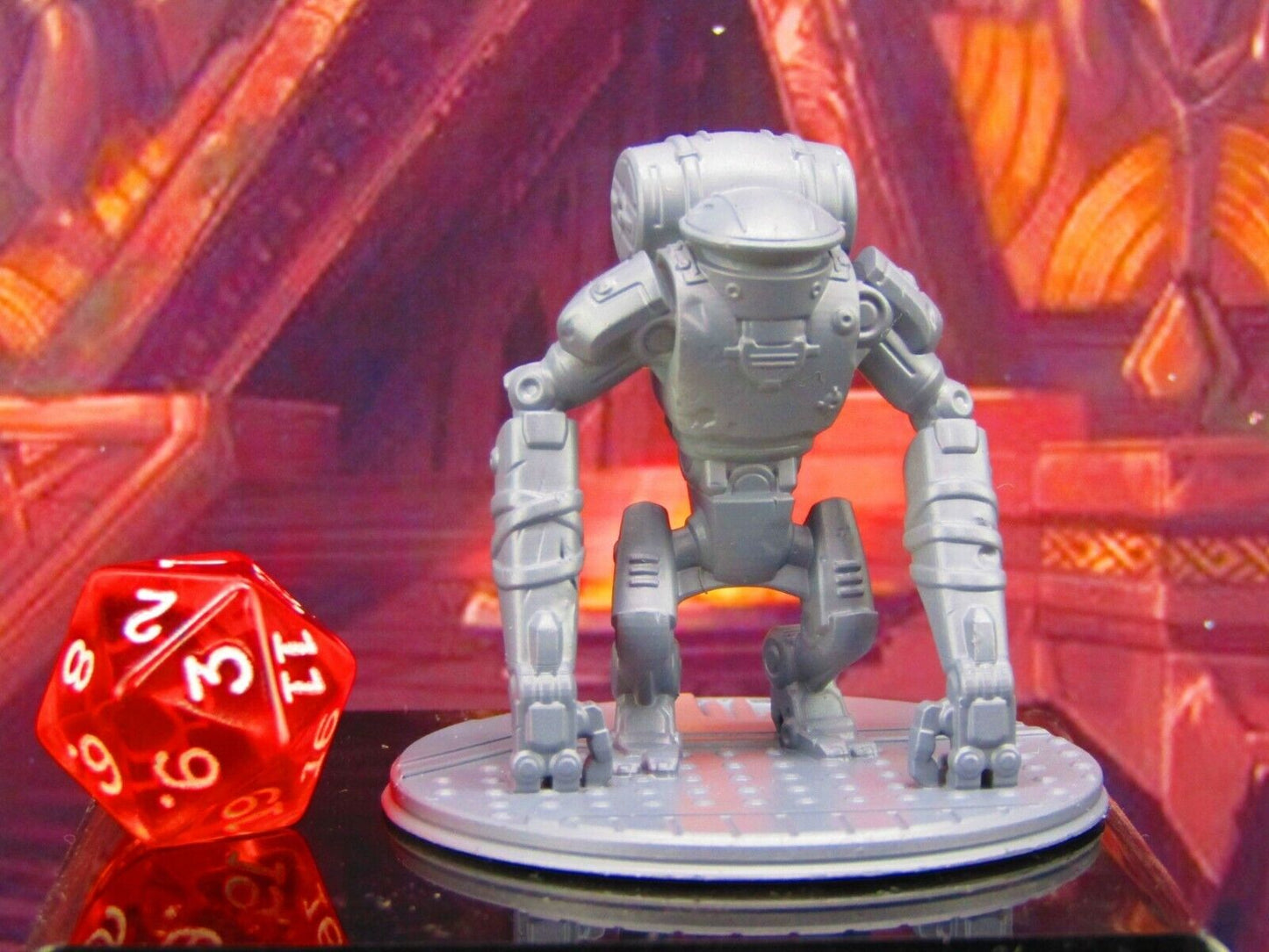 Scrapyard Bot Junkyard Robot Mover Mini Miniature Model Character Figure