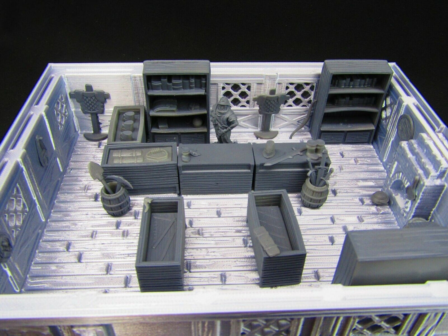 Item Shop Merchant Weapon Trader Building w/ Items Scatter Terrain Scenery 3D