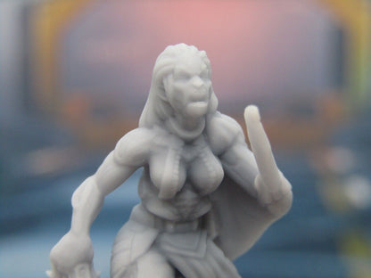 Alien Zombie Mutant Female w/ Net Mini Miniature Figure 3D Printed Model