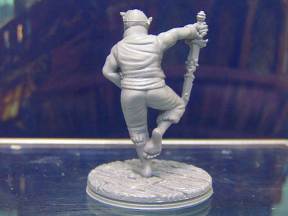 Elf Pirate Dual Wielding Weapons Mini Miniature Figure 3D Printed Model 28/32mm