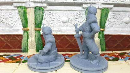 Arabian Prince Sitting & Standing Mini Miniature Figure 28-32MM Resin 3D Printed