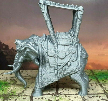 Howdah Saddled Riding Elephant w/ Arabian Prince Mini Miniature Figure 28-32mm