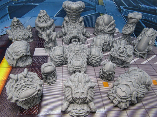 Alien Bio Space Ship Organic Scatter Terrain Scenery Miniature 3D Printed Model