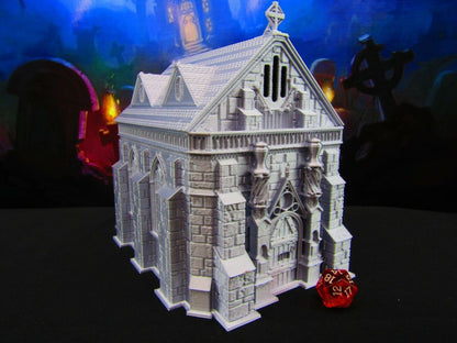 Creepy Gothic Church for Graveyard / Cemetary Scatter Terrain Scenery 3D Print