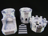
              Mini Dice Rolling Tower Castle Themed w/ Portcullis RPG Tabletop War Gaming etc.
            