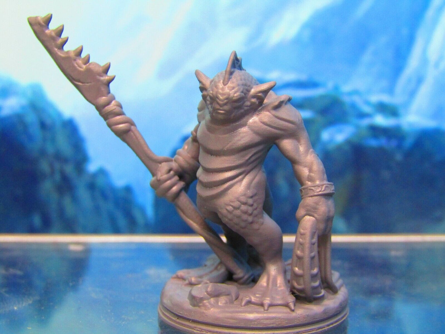 Sea Devil Warrior Soldier w/ Spear/Net Mini Miniature Figure 3D Printed Model