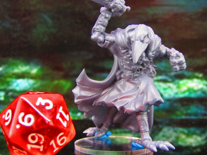 Corvian Skeletal Raven Crow Birdman Daggers C Mini Miniature Model Character