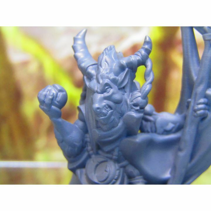 Goatman Shaman Priest Cleric Flagbearer Mini Miniature Figure 3D Printed Model